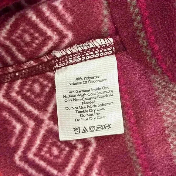 Eddie Bauer colorful‎ tribal striped fleece like pullover quarterzip sweatshirt - Picture 8 of 9